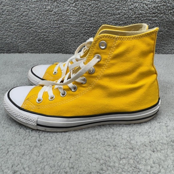 Converse Chuck Taylor All Star Shoes Womens 9.5 Yellow High Top Canvas Sneakers - Picture 4 of 14